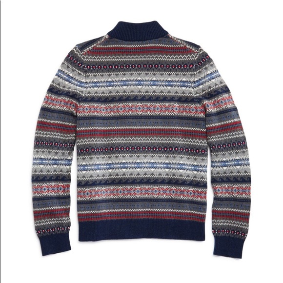 NWOT BOYS VINEYARD VINES 1/4 ZIP FAIR ISLE SWEATER - Picture 2 of 2